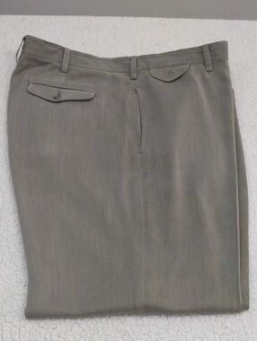 Vintage Nat Nast Silk/Cotton Khaki (Tan) Spring/Summer Pants  40 - 30.5